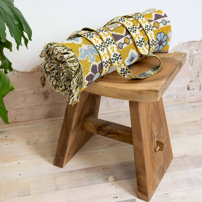 'Every Little Thing' Woven Picnic Rug/Throw: Large 170x200cm | HENDEER