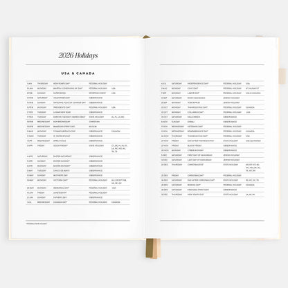 2026 Creme A5 Vertical Planner | Fox & Fallow