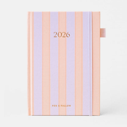 Fox & Fallow - 2026 Powder Stripe A5 Academic Vertical Planner