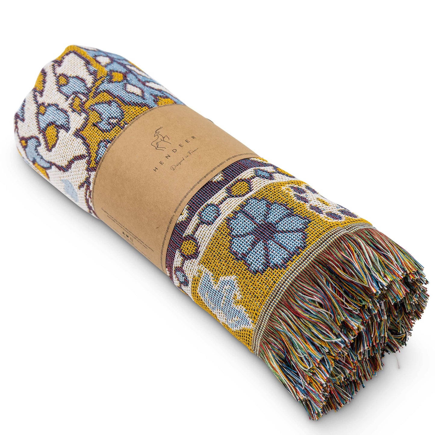 'Every Little Thing' Woven Picnic Rug/Throw: Large 170x200cm | HENDEER