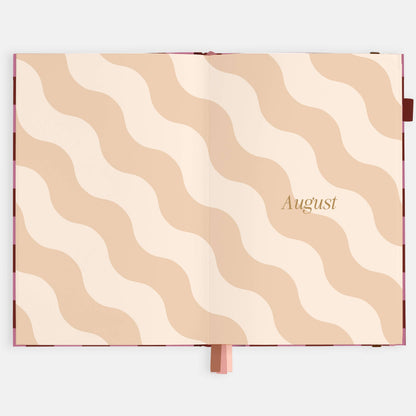 Fox & Fallow - 2026 Cherry Check A5 Horizontal Planner