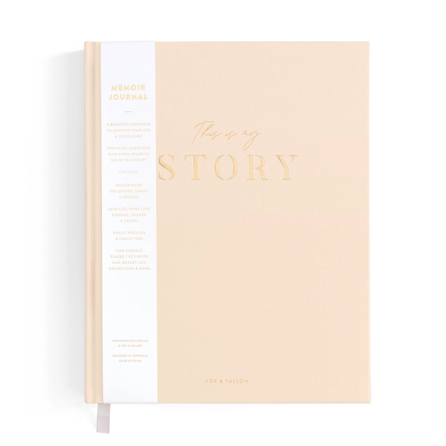 This Is My Story Memoir Journal Cream | Fox & Fallow