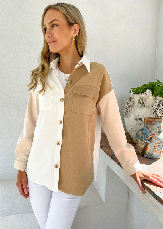 Shaket by Mylk Button Up - Multi Neutral