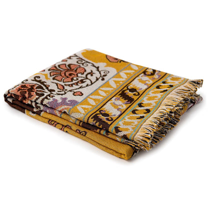 ‘Here Comes The Sun' Woven Picnic Rug/Throw: Regular 130x160cm | HENDEER