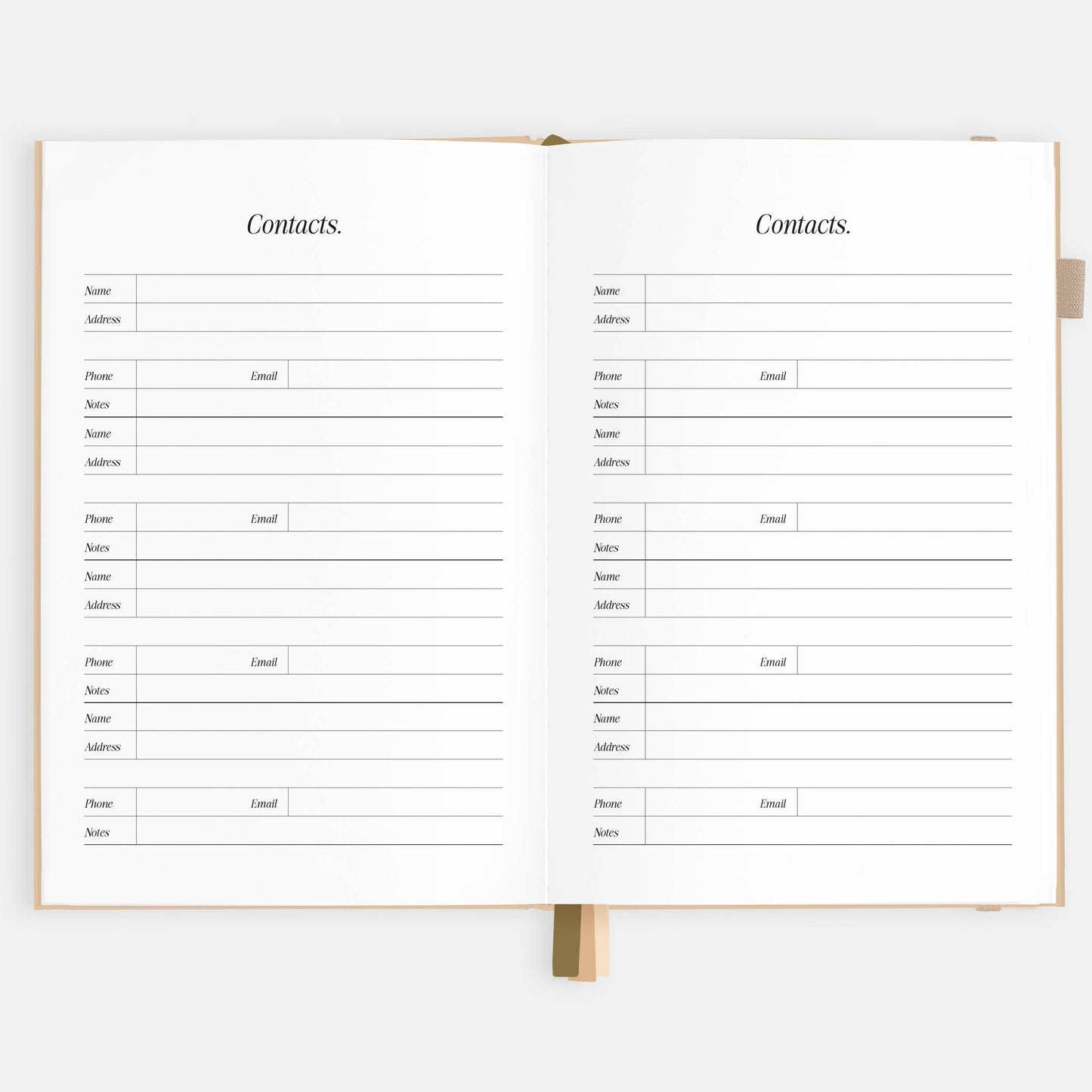 Fox & Fallow - 2026 Taupe A5 Horizontal Planner