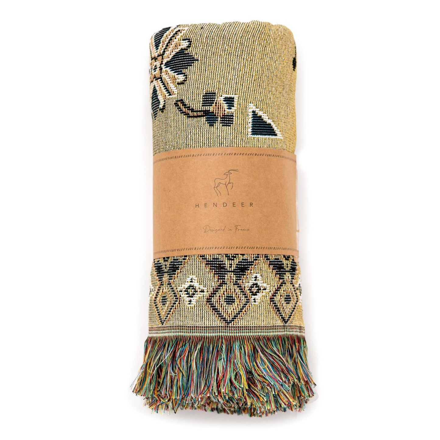 'Hey Jude' Woven Picnic Rug/Throw: Regular 130x160cm | HENDEER