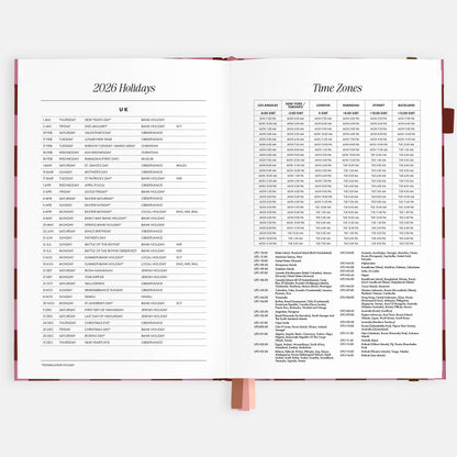 Fox & Fallow - 2026 Cherry Check A5 Horizontal Planner