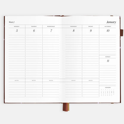 Fox & Fallow - 2026 Wisteria A5 Vertical Planner