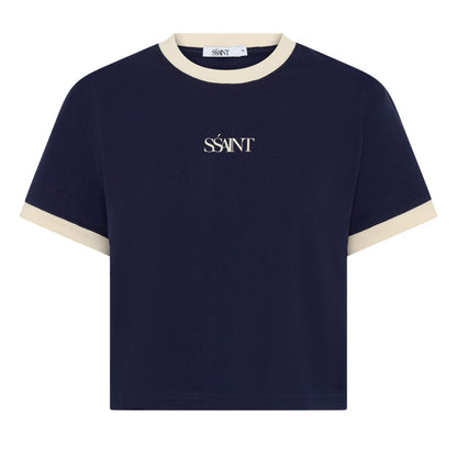 SŚAINT Logo Baby Tee - Navy