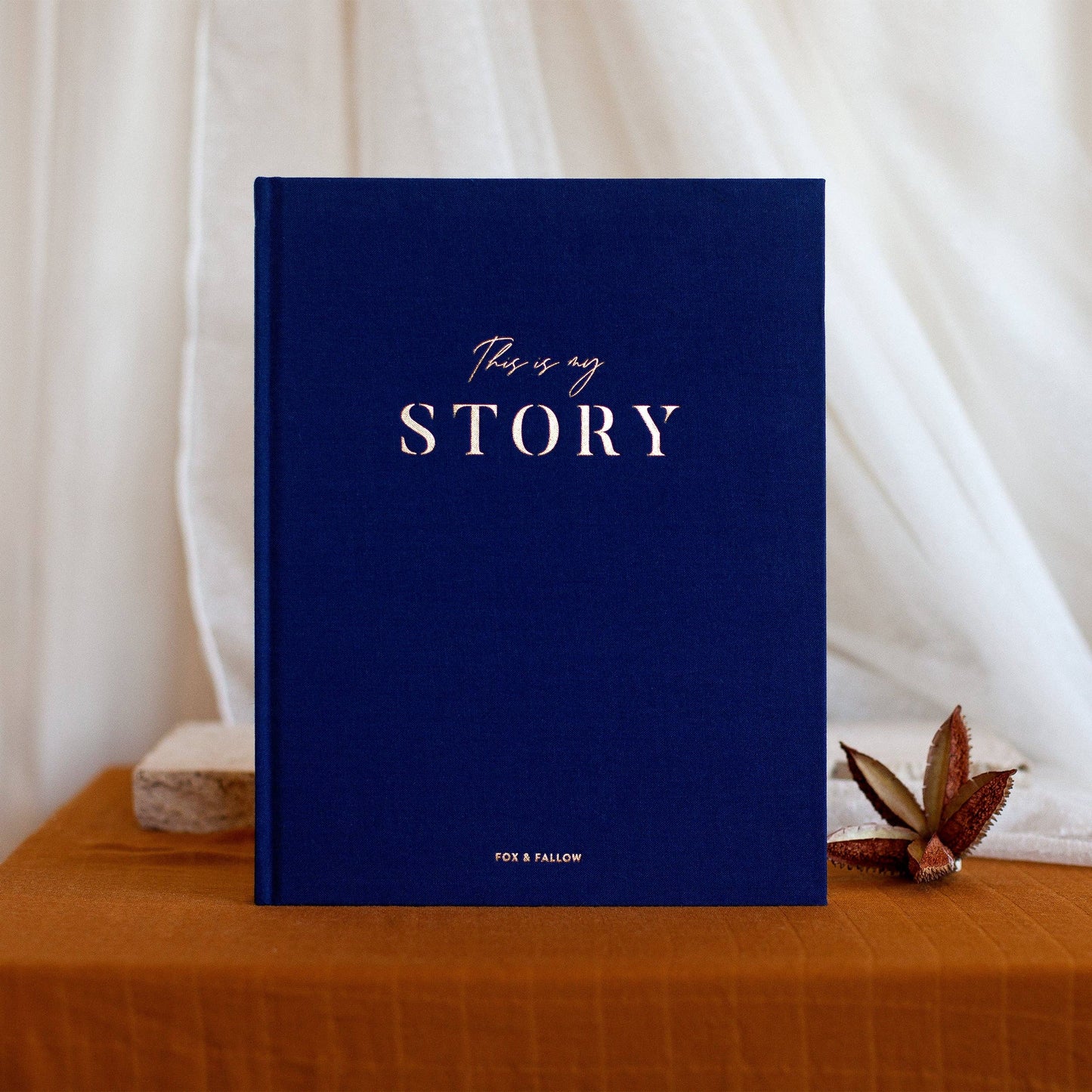 This Is My Story Memoir Journal Navy | Fox & Fallow
