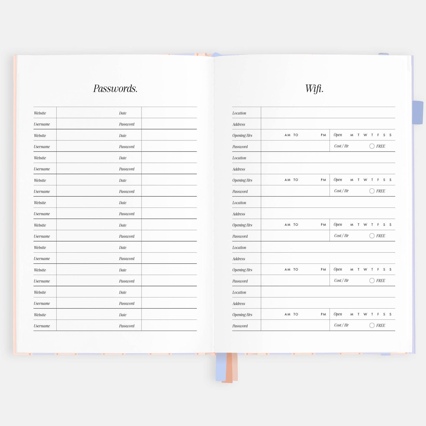 Fox & Fallow - 2026 Powder Stripe A5 Academic Vertical Planner