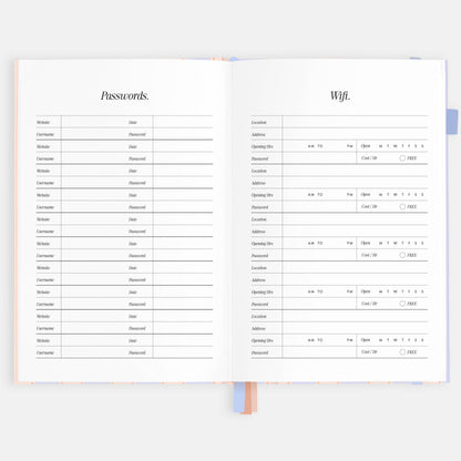 Fox & Fallow - 2026 Powder Stripe A5 Academic Vertical Planner