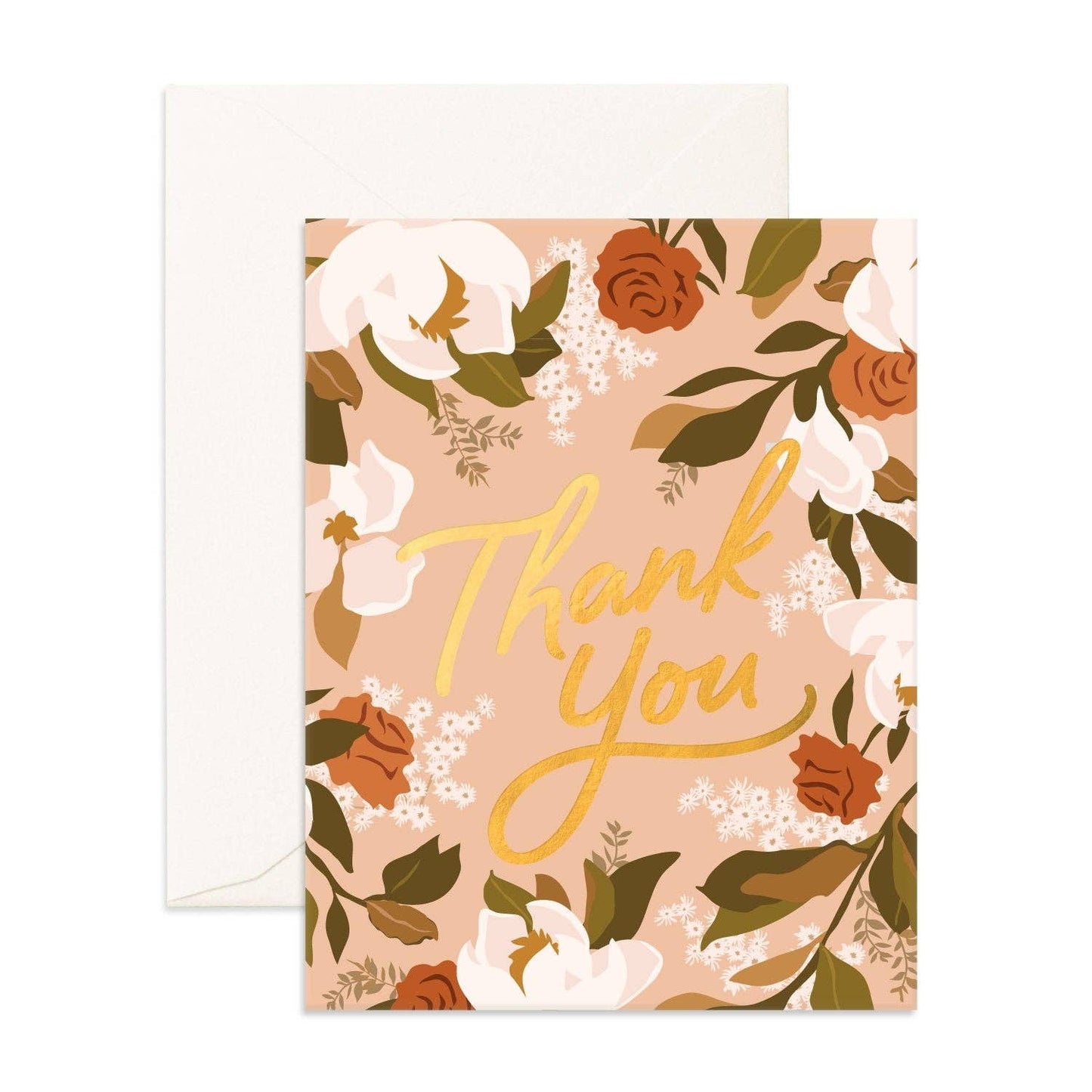 Fox & Fallow - Thank You Rose Magnolias Greeting Card