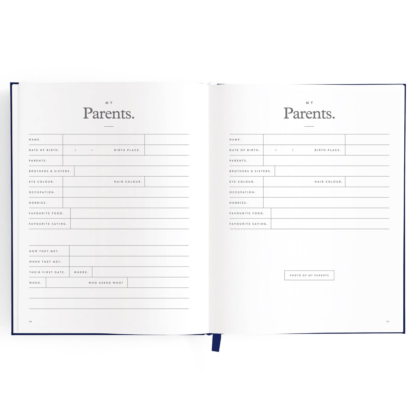 This Is My Story Memoir Journal Navy | Fox & Fallow