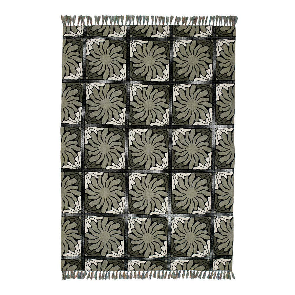 Bambury - Zinnia Throw Blanket - Moss