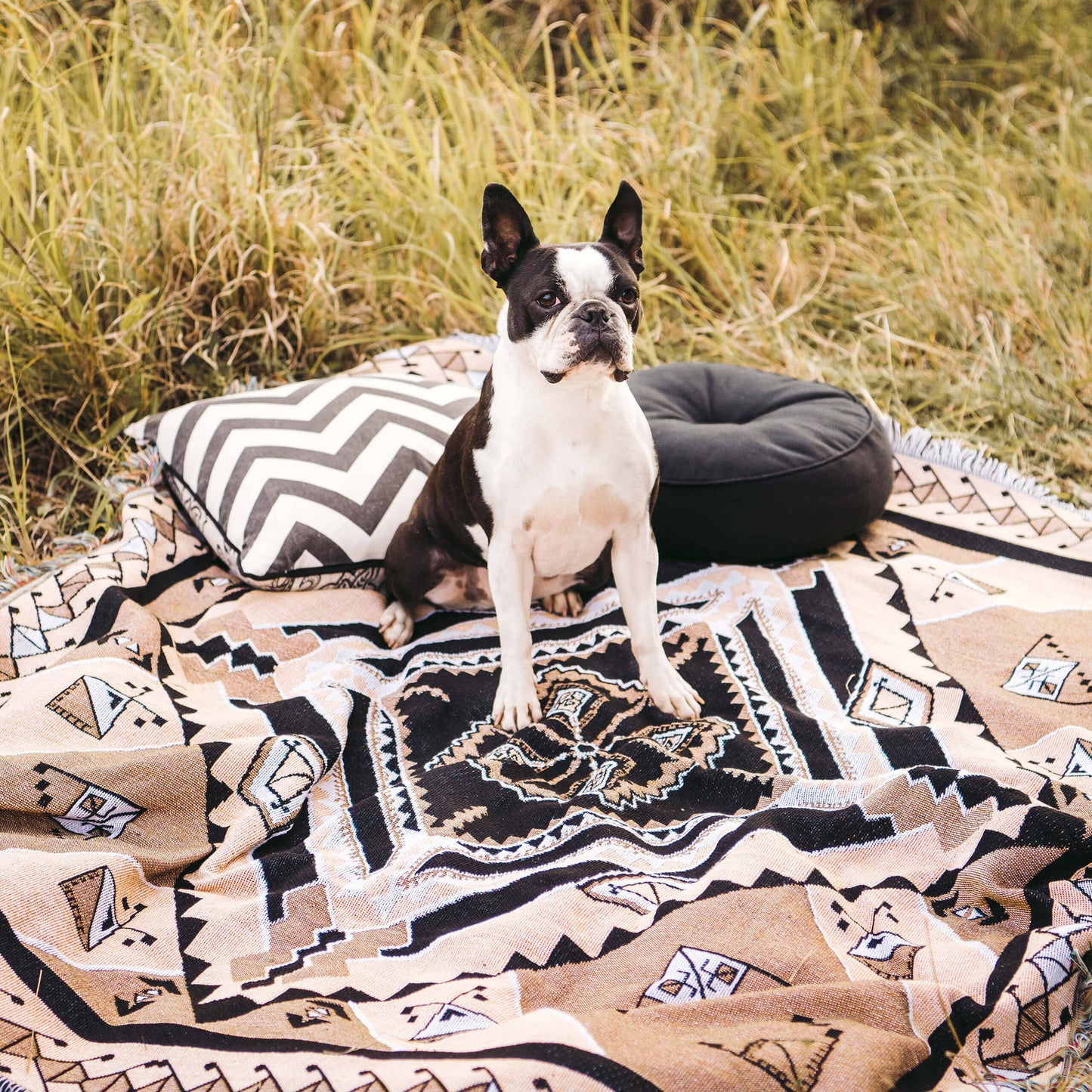 'Nowhere Man' Woven Picnic Rug/Throw: Large 170x200cm | HENDEER