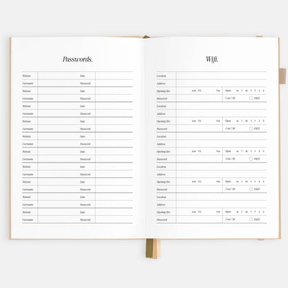 Fox & Fallow - 2026 Taupe A5 Horizontal Planner