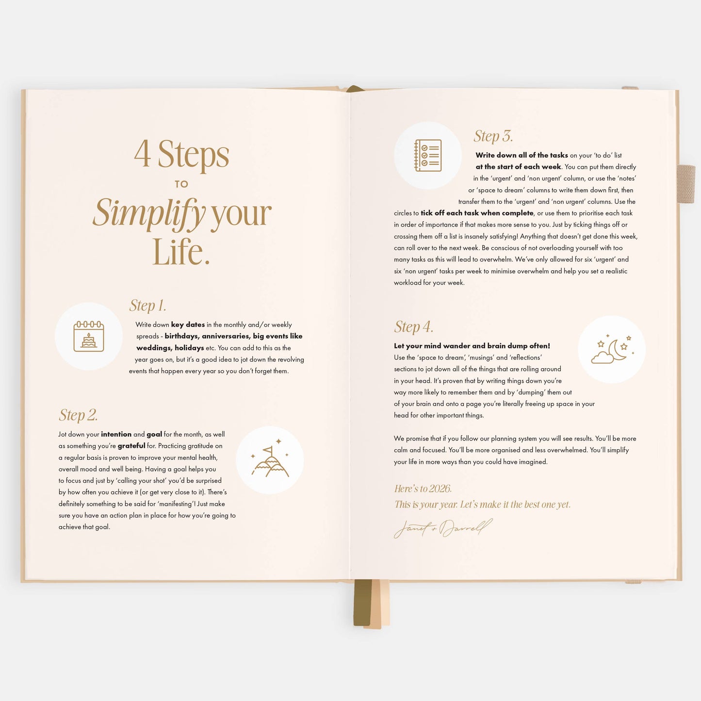 Fox & Fallow - 2026 Taupe A5 Horizontal Planner