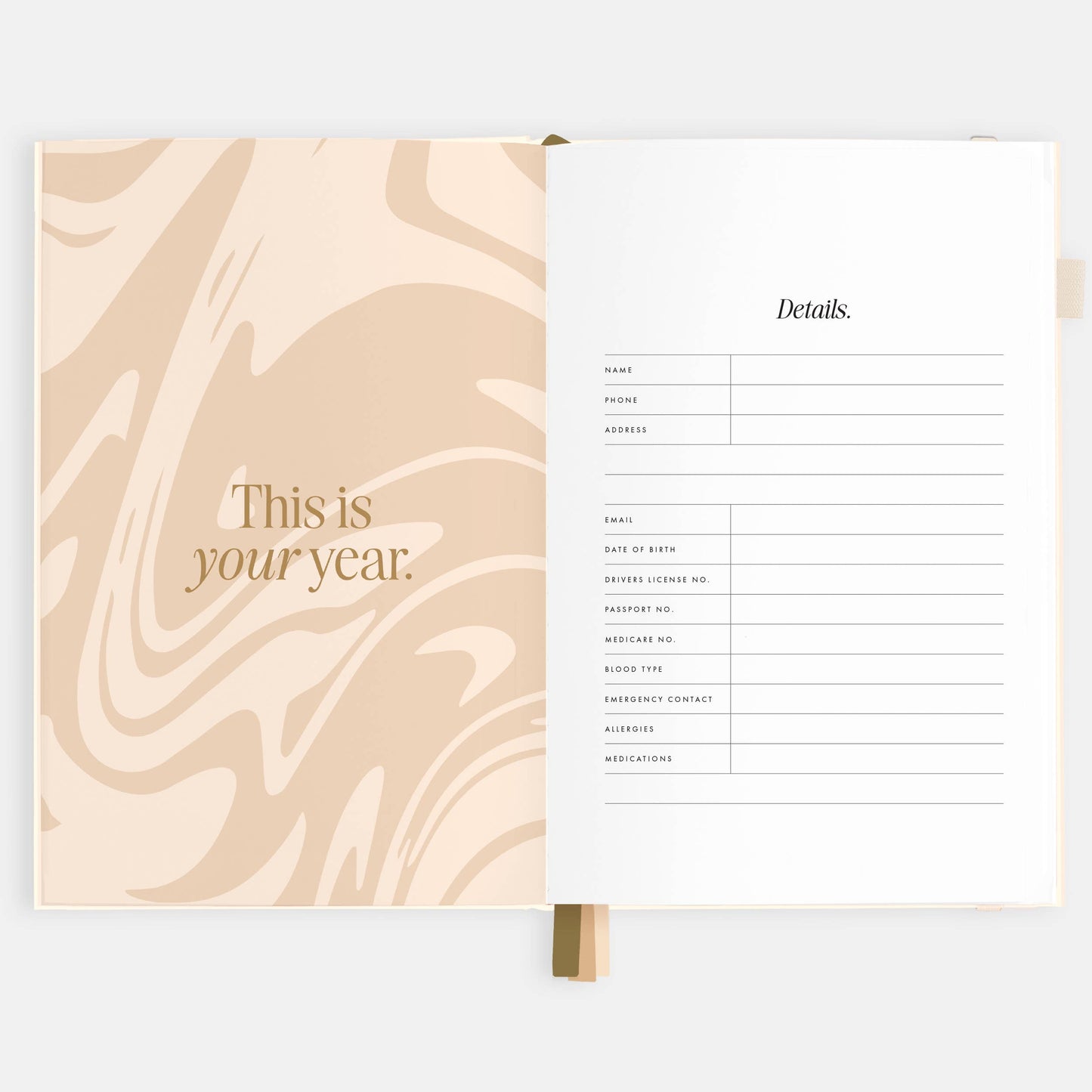 2026 Creme A5 Vertical Planner | Fox & Fallow