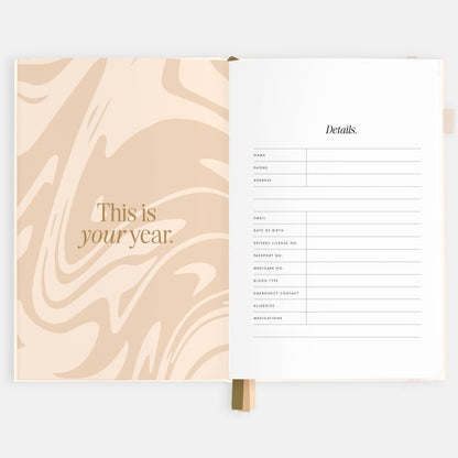 2026 Creme A5 Vertical Planner | Fox & Fallow