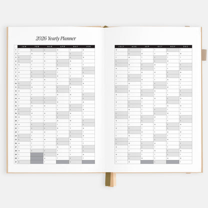 Fox & Fallow - 2026 Taupe A5 Horizontal Planner