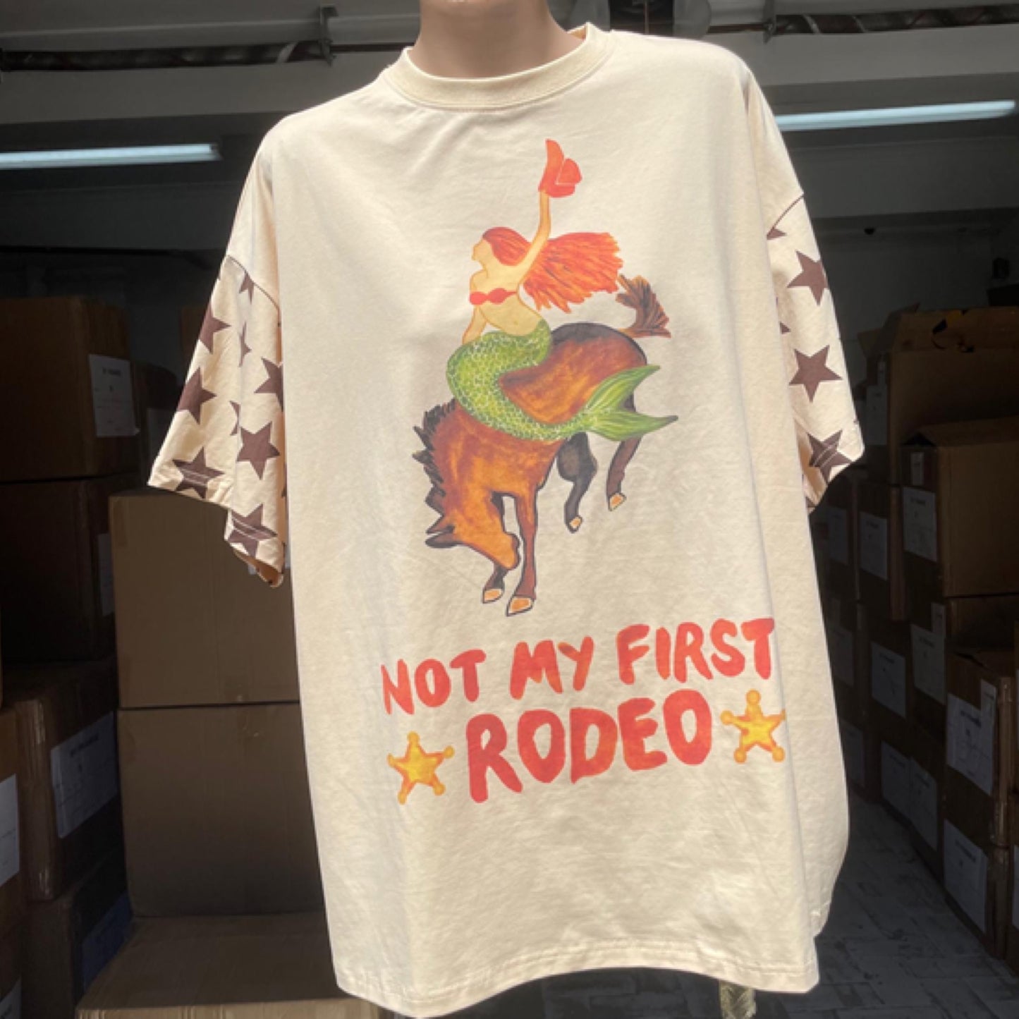 Mya Oversized Tee T-Shirt - Not My First Rodeo  | By Frankie