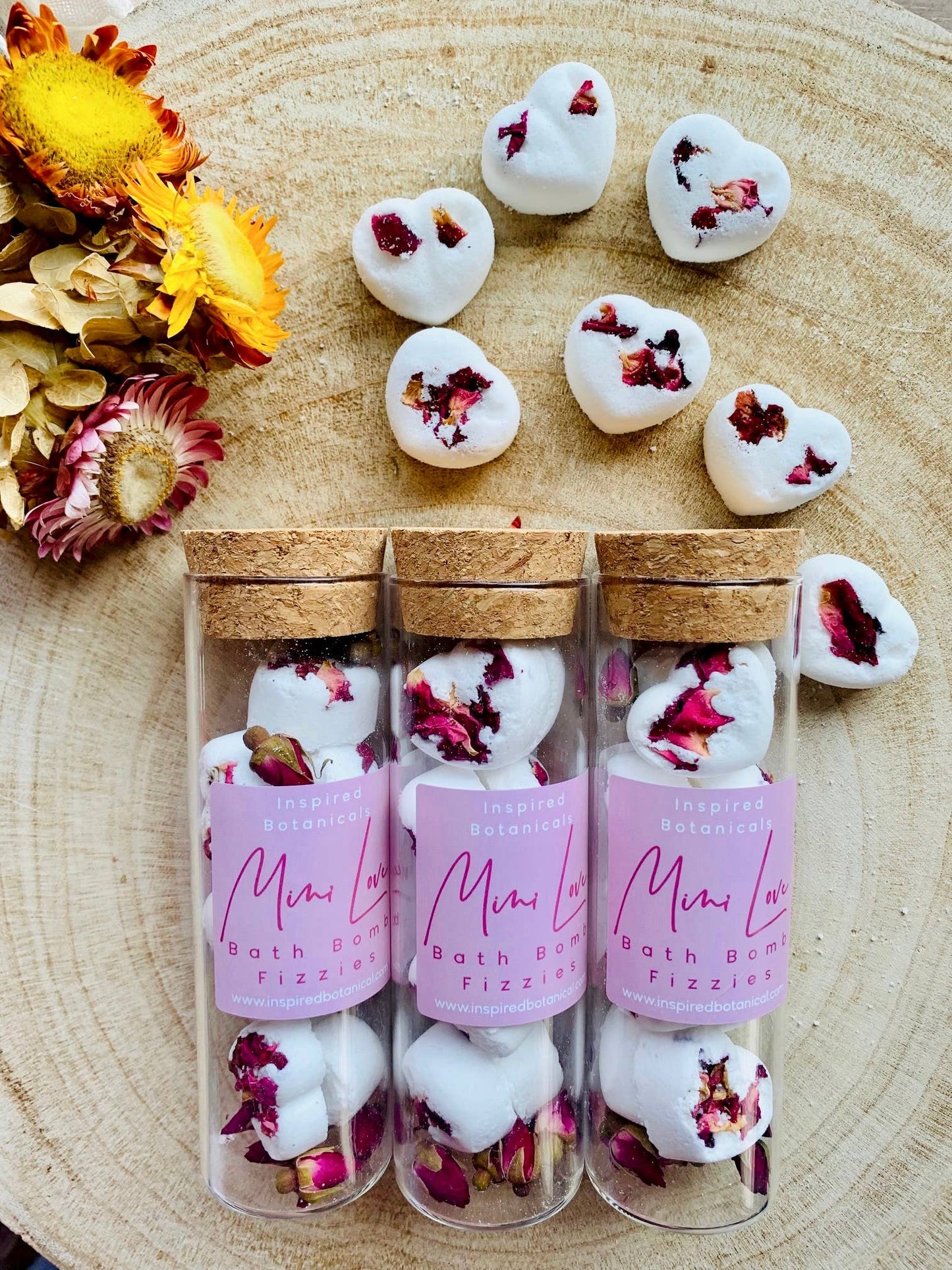 Inspired Botanicals - Mini Love Bath Bomb Fizzies