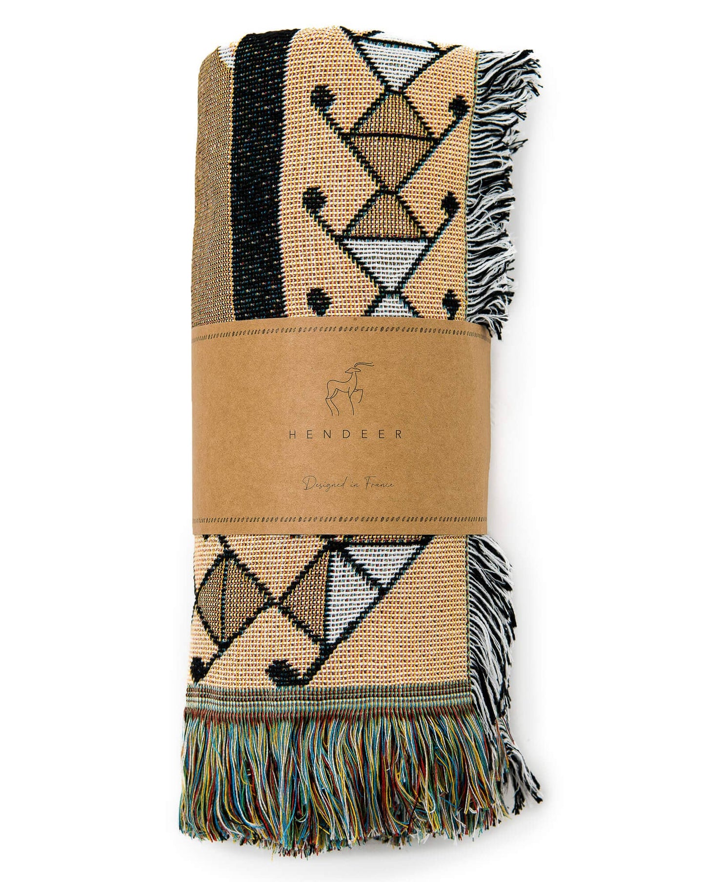 'Nowhere Man' Woven Picnic Rug/Throw: Large 170x200cm | HENDEER