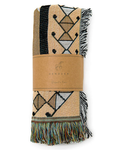 'Nowhere Man' Woven Picnic Rug/Throw: Large 170x200cm | HENDEER