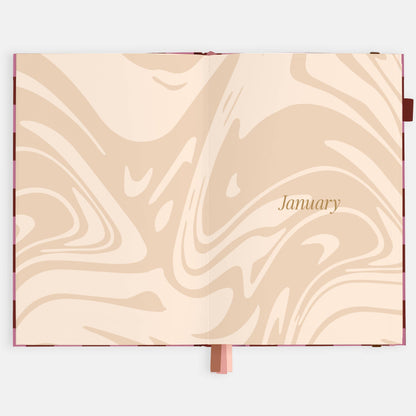 Fox & Fallow - 2026 Cherry Check A5 Horizontal Planner