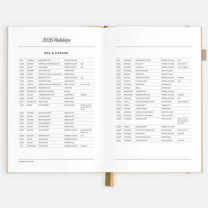 Fox & Fallow - 2026 Taupe A5 Horizontal Planner