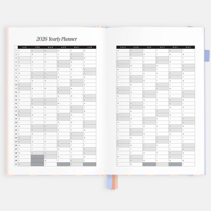 Fox & Fallow - 2026 Powder Stripe A5 Academic Vertical Planner