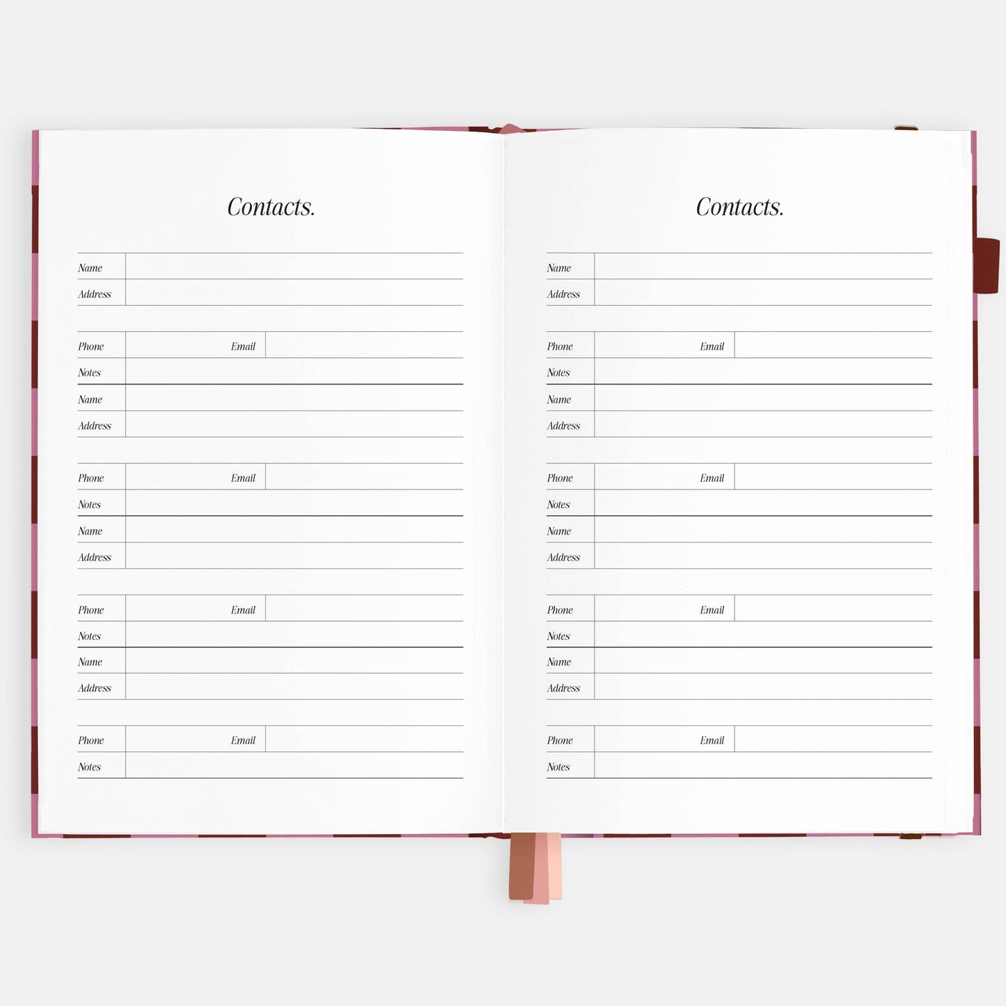Fox & Fallow - 2026 Cherry Check A5 Horizontal Planner