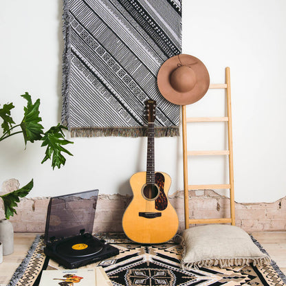 'Nowhere Man' Woven Picnic Rug/Throw: Large 170x200cm | HENDEER