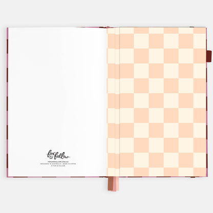 Fox & Fallow - 2026 Cherry Check A5 Horizontal Planner