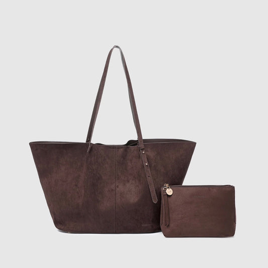 Sawyer Everyday Pouch Suedette Set - Chocolate