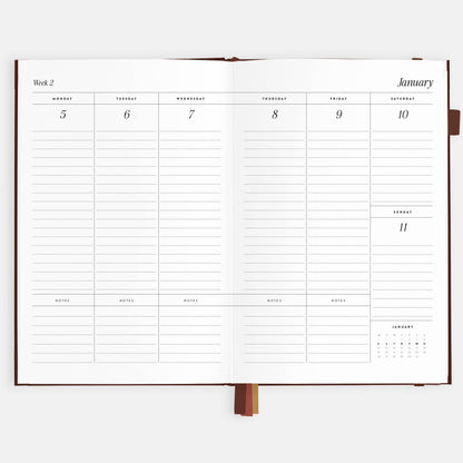 Fox & Fallow - 2026 Chocolate A5 Vertical Planner