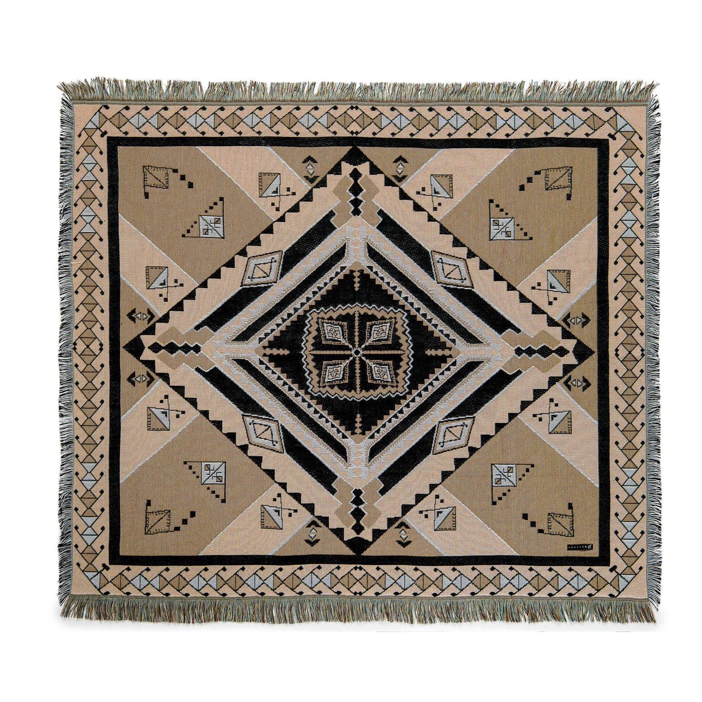 'Nowhere Man' Woven Picnic Rug/Throw: Large 170x200cm | HENDEER