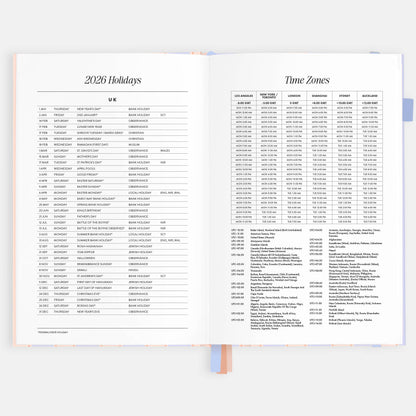 Fox & Fallow - 2026 Powder Stripe A5 Academic Vertical Planner