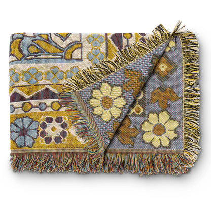 'Every Little Thing' Woven Picnic Rug/Throw: Large 170x200cm | HENDEER