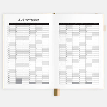 2026 Creme A5 Vertical Planner | Fox & Fallow