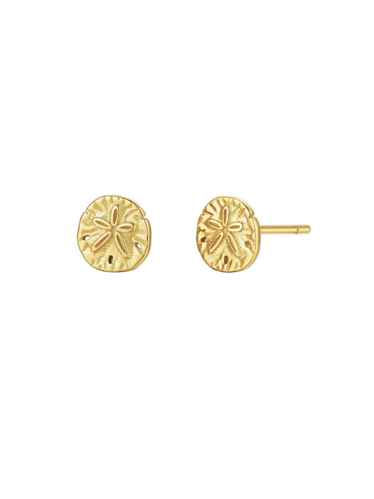 Sand Dollar Studs in 18k Gold Vermeil | Malakai the Label