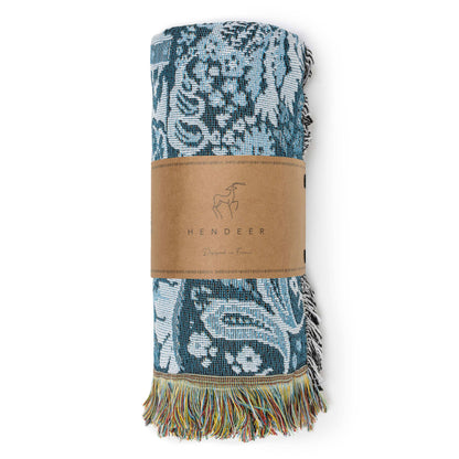 ‘Yesterday' Woven Picnic Rug/Throw: Regular 130x160cm | HENDEER