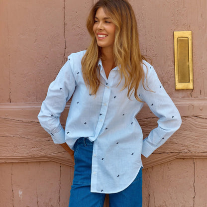 Reid Shirt - Blue Bow Stripe