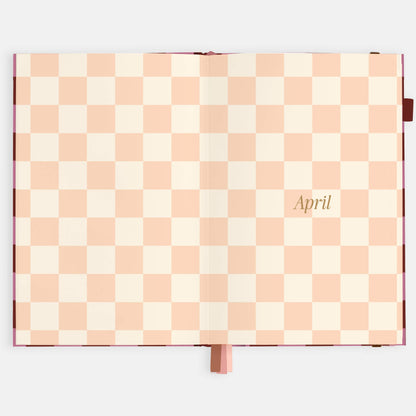 Fox & Fallow - 2026 Cherry Check A5 Horizontal Planner