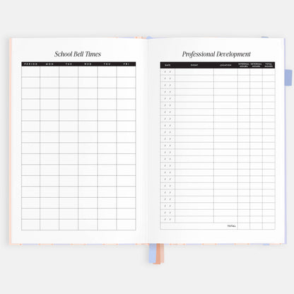 Fox & Fallow - 2026 Powder Stripe A5 Academic Vertical Planner