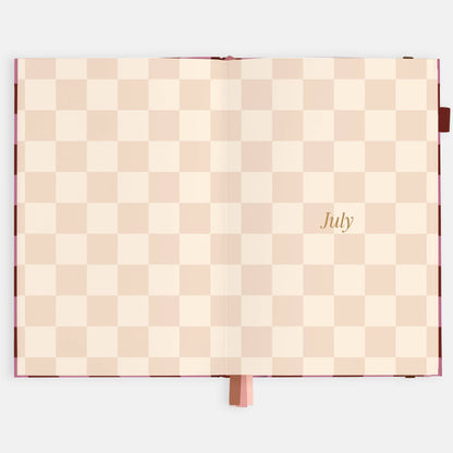 Fox & Fallow - 2026 Cherry Check A5 Horizontal Planner