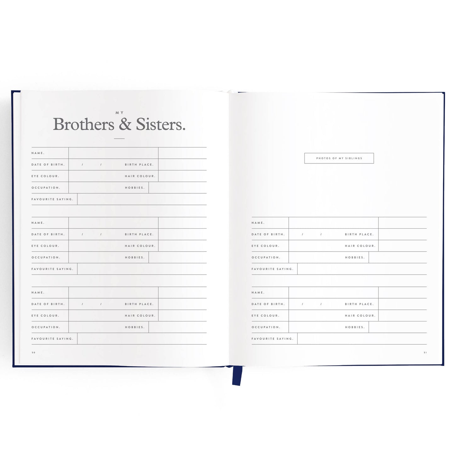 This Is My Story Memoir Journal Navy | Fox & Fallow