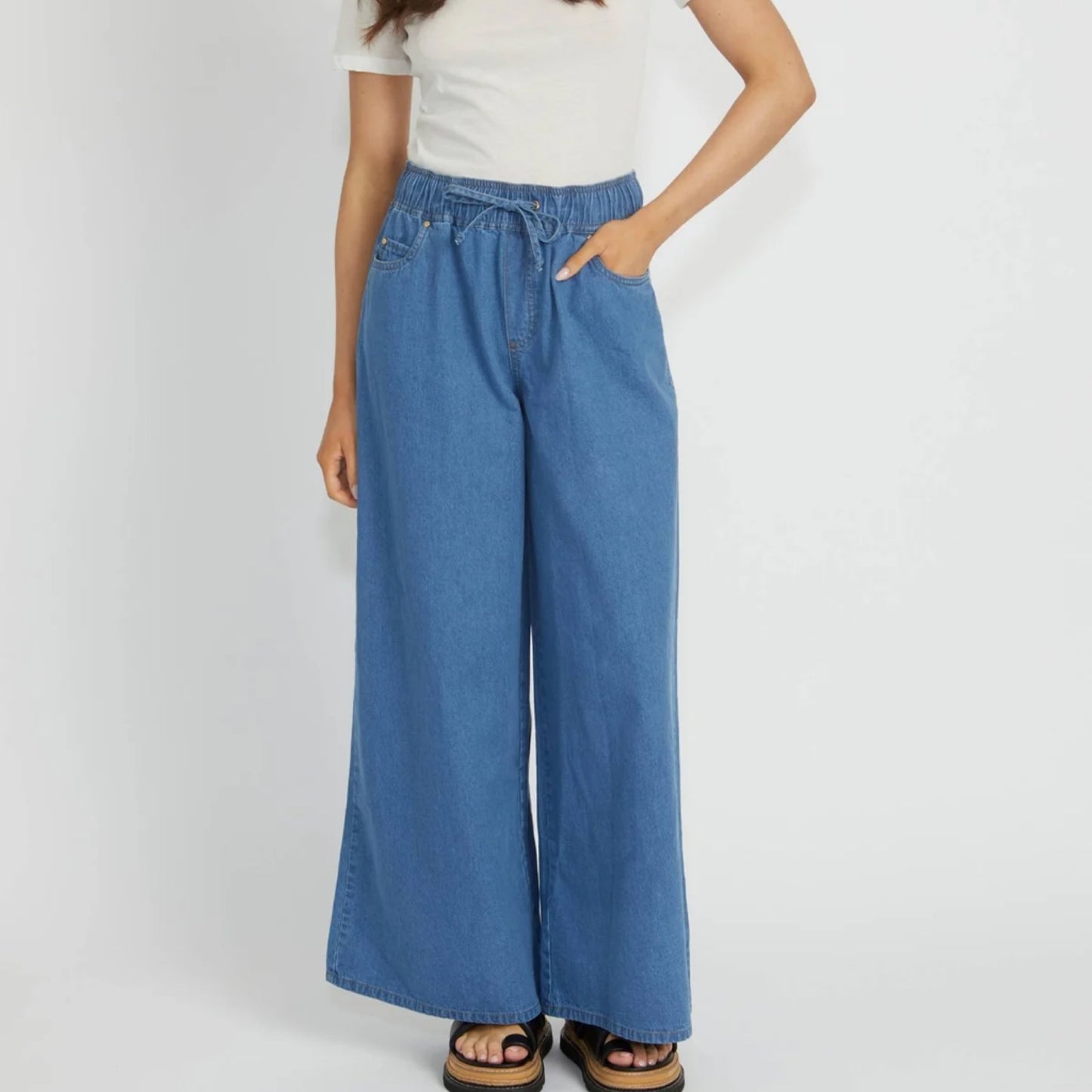 Cleo Wide Leg Jeans - Vintage Blue