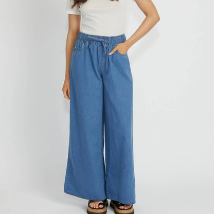 Cleo Wide Leg Jeans - Vintage Blue